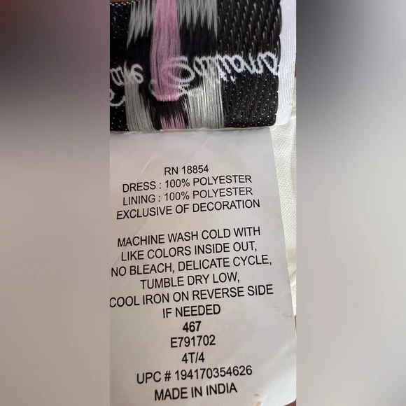 Rare Editions - Mesh Floral Embroidered dress w/lace trim and denim vest 2pc - Picture 7 of 7